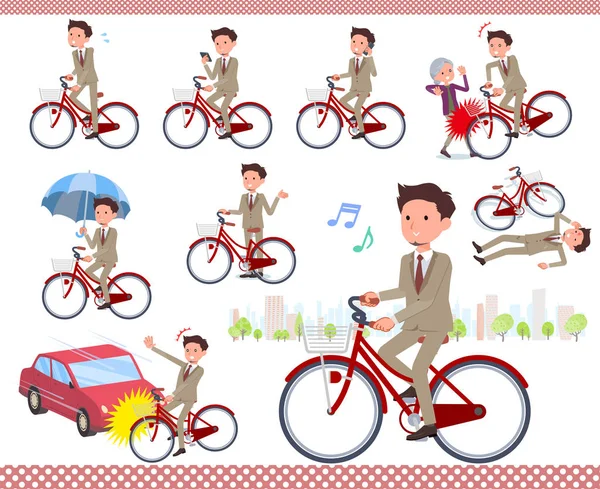 Bir şehir döngüsü sürme işadamı kümesi. Eylem görgü ve sorunları vardır. Böylece düzenlemek kolaydır vektör sanat değil.