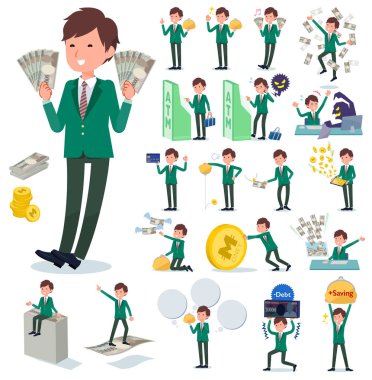 Bir dizi ile para ve ekonomi ile ilgili okul çocuğu. Ayrıca başarı ve başarısızlık eylemleri vardır. Böylece düzenlemek kolaydır vektör sanat değil.