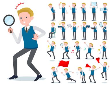 Okul çocuğu gibi akıllı telefonlar dijital ekipman ile bir dizi. Duyguları ifade eylem vardır. Böylece düzenlemek kolaydır vektör sanat değil.