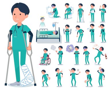 Doktor adam yaralanma ve hastalık kümesi. Bağımlılık ve ölüm hızlı eylem vardır. Böylece düzenlemek kolaydır vektör sanat değil.