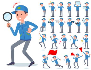 Teslimatçı akıllı telefonlar gibi dijital ekipman ile bir dizi. Duyguları ifade eylem vardır. Böylece düzenlemek kolaydır vektör sanat değil.