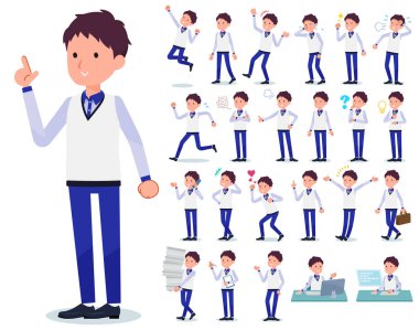 Mağaza şeyler adam kim çeşitli duygular ifade ile kümesi. İşyerleri ve kişisel bilgisayarlar ile ilgili eylem vardır. Böylece düzenlemek kolaydır vektör sanat değil.