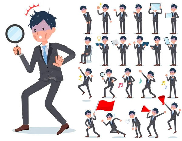 Kötü durum işadamı ile akıllı telefonlar gibi dijital ekipman kümesi. Duyguları ifade eylem vardır. Böylece düzenlemek kolaydır vektör sanat değil.