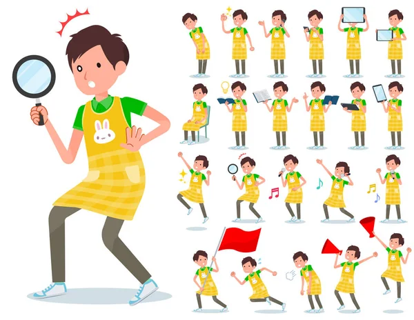 Çocuk bakıcısı adam akıllı telefonlar gibi dijital ekipman ile bir dizi. Duyguları ifade eylem vardır. Böylece düzenlemek kolaydır vektör sanat değil.