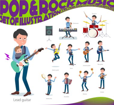 Rock 'n' roll ve pop müzik oynamak bir bebek tutan adam kümesi. Ayrıca ukulele ve tef gibi çeşitli araçlar vardır. Böylece düzenlemek kolaydır vektör sanat değil.