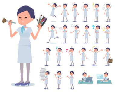 Kim çeşitli duygular ifade ile iş kadınları kümesi. İşyerleri ve kişisel bilgisayarlar ile ilgili eylem vardır. Böylece düzenlemek kolaydır vektör sanat değil.