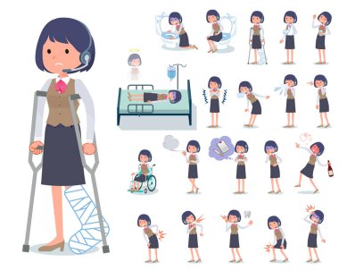 Bir dizi ile kadın yaralanma ve hastalık. Bağımlılık ve ölüm hızlı eylem vardır. Böylece düzenlemek kolaydır vektör sanat değil.