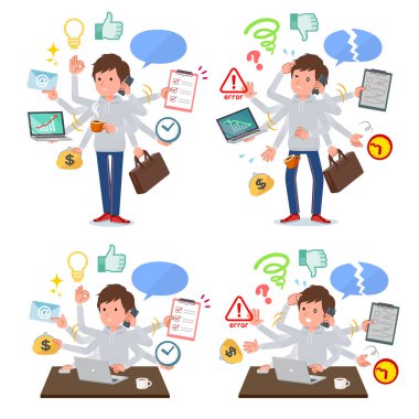 Ofiste çoklu görevler gerçekleştiren spor giyim erkeklerde kümesi. Sorunsuz yapmam gerekenler ve bu panik içinde bir desen vardır. Böylece düzenlemek kolaydır vektör sanat değil.