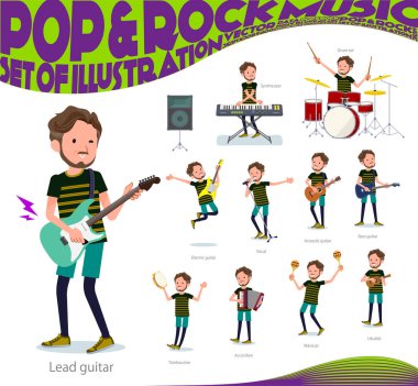 Rock 'n' roll ve pop müzik iskambil spor içinde orta yaşlı adam kümesi. Ayrıca ukulele ve tef gibi çeşitli araçlar vardır. Böylece düzenlemek kolaydır vektör sanat değil.