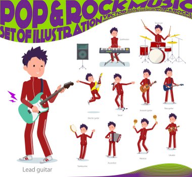 Okullu çocuk rock 'n' roll ve pop müzik iskambil spor içinde kümesi. Ayrıca ukulele ve tef gibi çeşitli araçlar vardır. Böylece düzenlemek kolaydır vektör sanat değil.