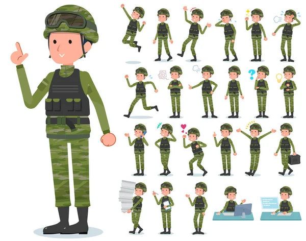 Ordu erkekler kim çeşitli duygular ifade ile kümesi. İşyerleri ve kişisel bilgisayarlar ile ilgili eylem vardır. Böylece düzenlemek kolaydır vektör sanat değil.