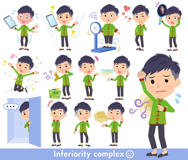 Chinese man_complex — Stockvector