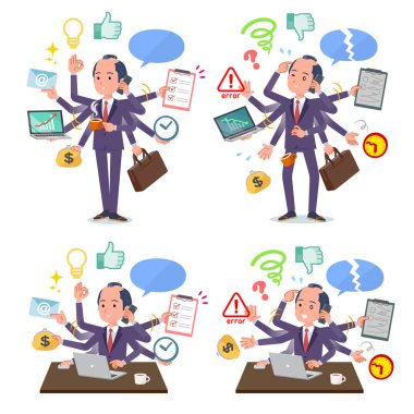 düz tip samuray Businessman_mulch görev Office