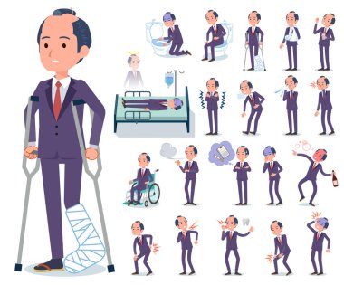 düz tip samuray Businessman_sickness