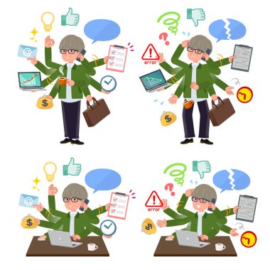 düz tip yeşil Koç ceket man_mulch görev Office