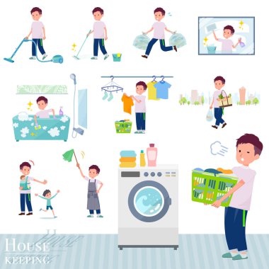 düz tip büyük T-shirt man_housekeeping