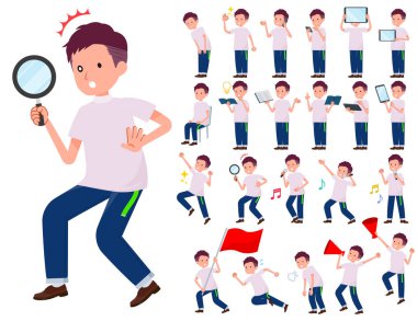 düz tip büyük T-shirt man_Action