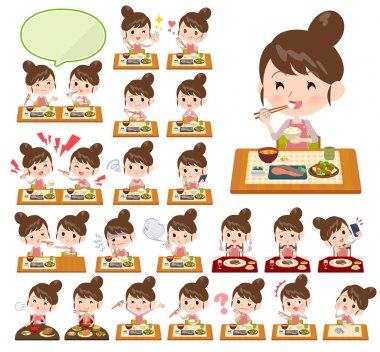 Bale Topuz saç Önlük mom_Meal