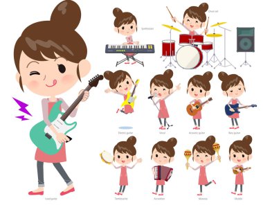 Bale Bun saç Önlük mom_pop müzik