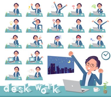 düz tip mavi takım Gözlük man_desk iş