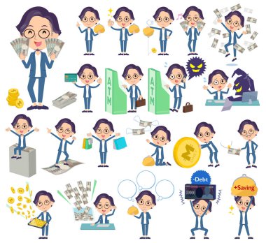 mavi takım Gözlük man_money