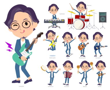 mavi takım Gözlük man_pop müzik