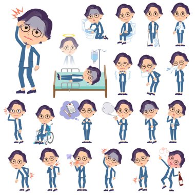 mavi takım Gözlük man_sickness