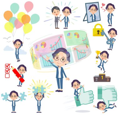 mavi takım Gözlük man_success