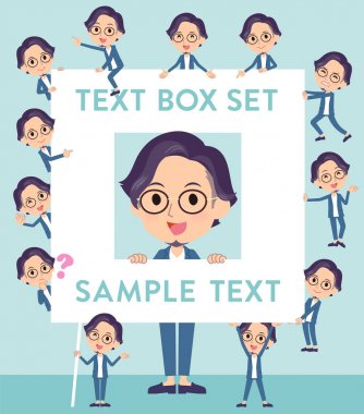 mavi takım Gözlük man_text kutusu