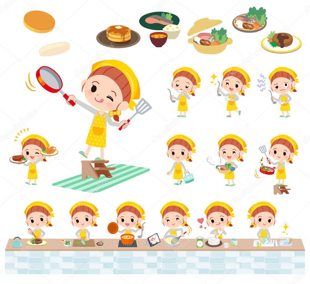 yellow clothing girl_cooking