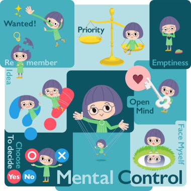 Yeşil giyim Gözlük girl_Mental