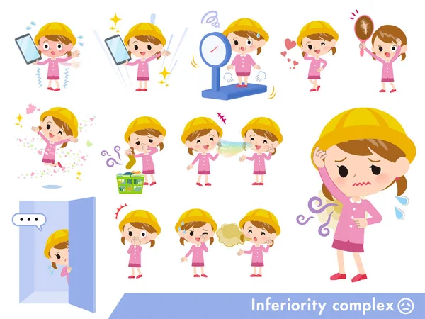 Nursery school girl_complex — Stock Vector