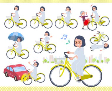 düz tip Beyaz elbise kadın_şehir döngüsü