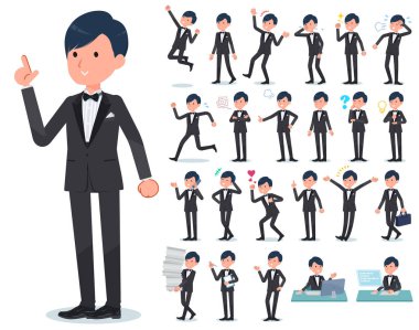 düz türü gri takım işadamı