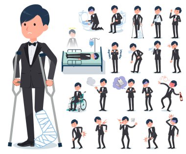 düz türü gri takım işadamı