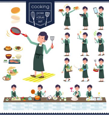 düz tip yeşil rahat smokin men_cooking