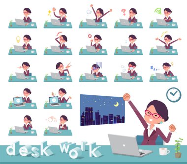 düz tip gözlük ofis kadın_masa çalışması