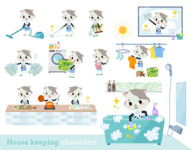 hayvan İnek girl_housekeeping