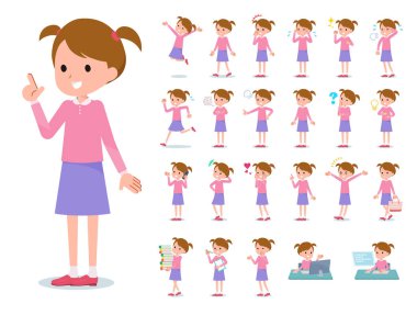 düz tip Pembe giyim girl_emotion