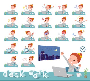 düz tip Polka nokta giysiler girl_desk iş