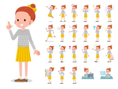 düz tip Polka nokta giysi girl_emotion