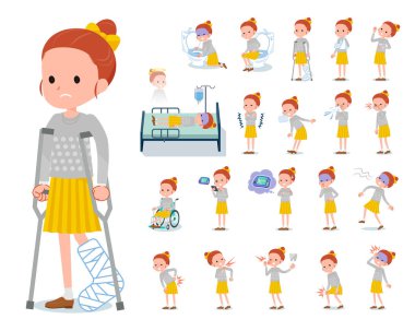 düz tip Polka nokta giysi girl_sickness