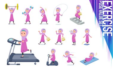 düz tip Arap girl_exercise