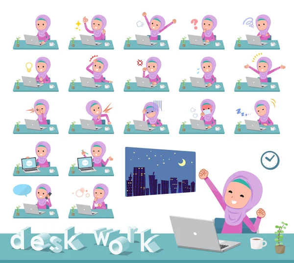 düz tip Arap girl_desk iş