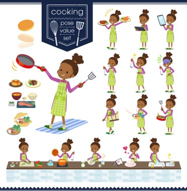 düz tip Kıvırcık saçlı kız black_cooking