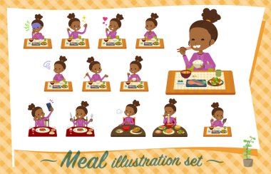 düz tip Kıvırcık saçlı kız black_Meal