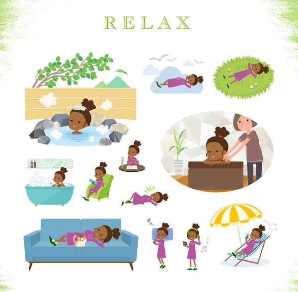 düz tip Kıvırcık saçlı kız black_relax