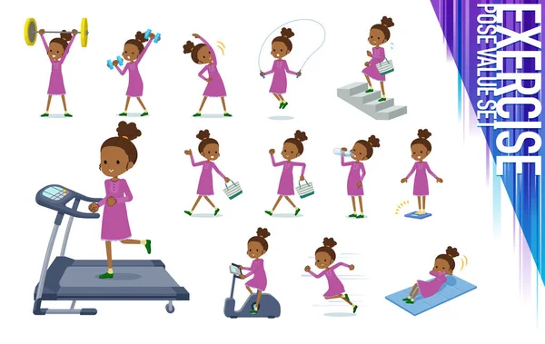 düz tip Kıvırcık saçlı kız black_exercise