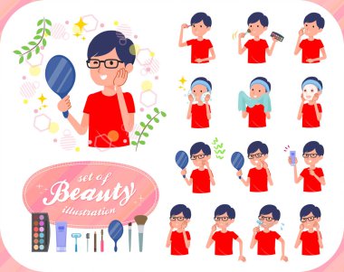 düz tip kırmızı Tshirt Gözlük men_beauty