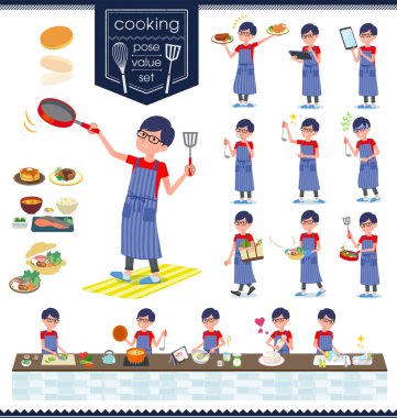 düz tip kırmızı Tshirt Gözlük men_cooking